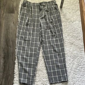 Gray Plaid Women’s Pants